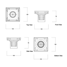 Cargar imagen en el visor de la galería, Desagüe Square Unseen 10 cm