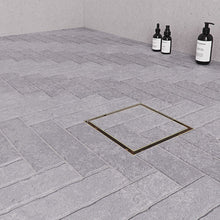 Cargar imagen en el visor de la galería, Desagüe Square Unseen Dorado 15X15