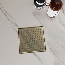 Cargar imagen en el visor de la galería, Desagüe Square Dots Dorado 15X15