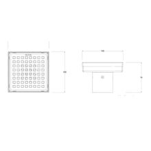 Cargar imagen en el visor de la galería, Desagüe Vertical Square Dots Dorado 10X10