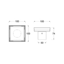 Cargar imagen en el visor de la galería, Desagüe Aquaflow Square 10CM Dorado