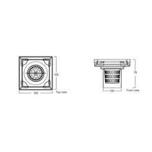Cargar imagen en el visor de la galería, Desagüe Aquaflow SQ Unseen Descarga Vertical 10CM