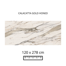 Cargar imagen en el visor de la galería, CALACATTA GOLD HONED 120X278