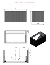 Cargar imagen en el visor de la galería, Bari Blanco 80 cm