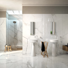 Cargar imagen en el visor de la galería, CALACATTA WHITE GLOSSY 120X278
