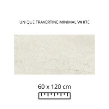 Cargar imagen en el visor de la galería, UNIQUE TRAVERTINE MINIMAL WHITE 60X120