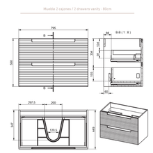 Cargar imagen en el visor de la galería, KYOTO GRIGGIO 80 cm