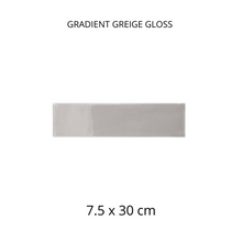 Cargar imagen en el visor de la galería, GRADIENT GREIGE GLOSS 7.5 X 30