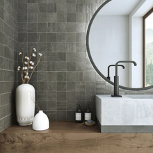 Cargar imagen en el visor de la galería, GEA CARVED CHARCOAL 12X12