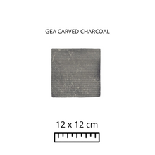 Cargar imagen en el visor de la galería, GEA CARVED CHARCOAL 12X12