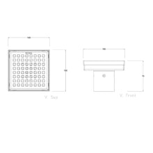 Cargar imagen en el visor de la galería, DESAGUE AQUAFLOW SQUARE DOTS MATT NOIR
