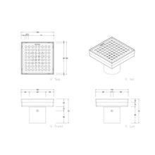 Cargar imagen en el visor de la galería, DESAGUE AQUAFLOW SQUARE DOTS MATT NOIR
