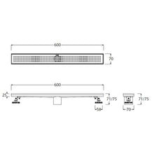 Cargar imagen en el visor de la galería, Desagüe Aquaflow Square Dots 60CM Dorado
