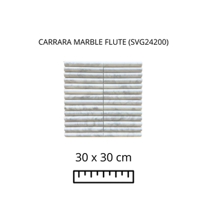 CARRARA MARBLE FLUTE (SVG24200) 30X30