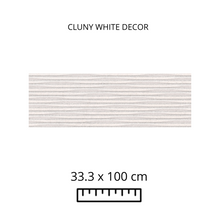 Cargar imagen en el visor de la galería, CLUNY WHITE DECOR 33.1 X 100

