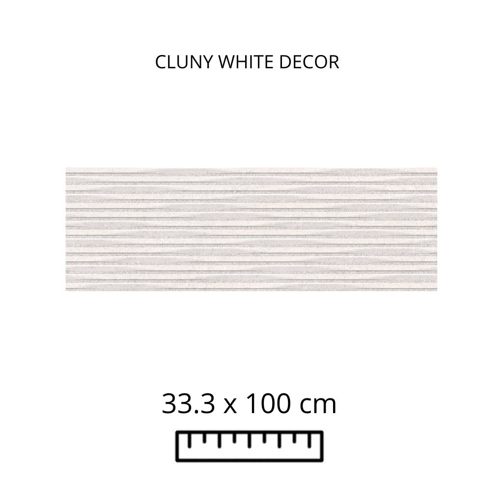 CLUNY WHITE DECOR 33.1 X 100