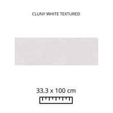 Cargar imagen en el visor de la galería, CLUNY WHITE TEXTURED 33.3X100
