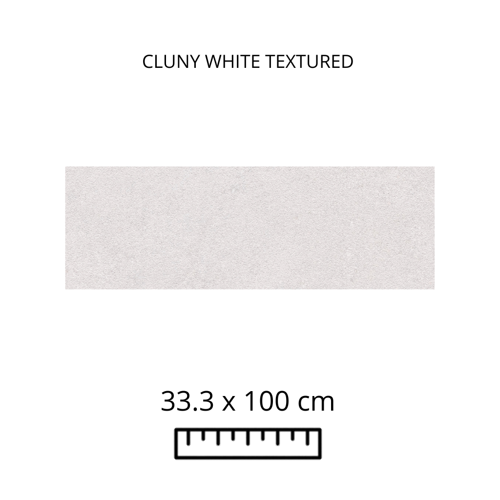 CLUNY WHITE TEXTURED 33.3X100