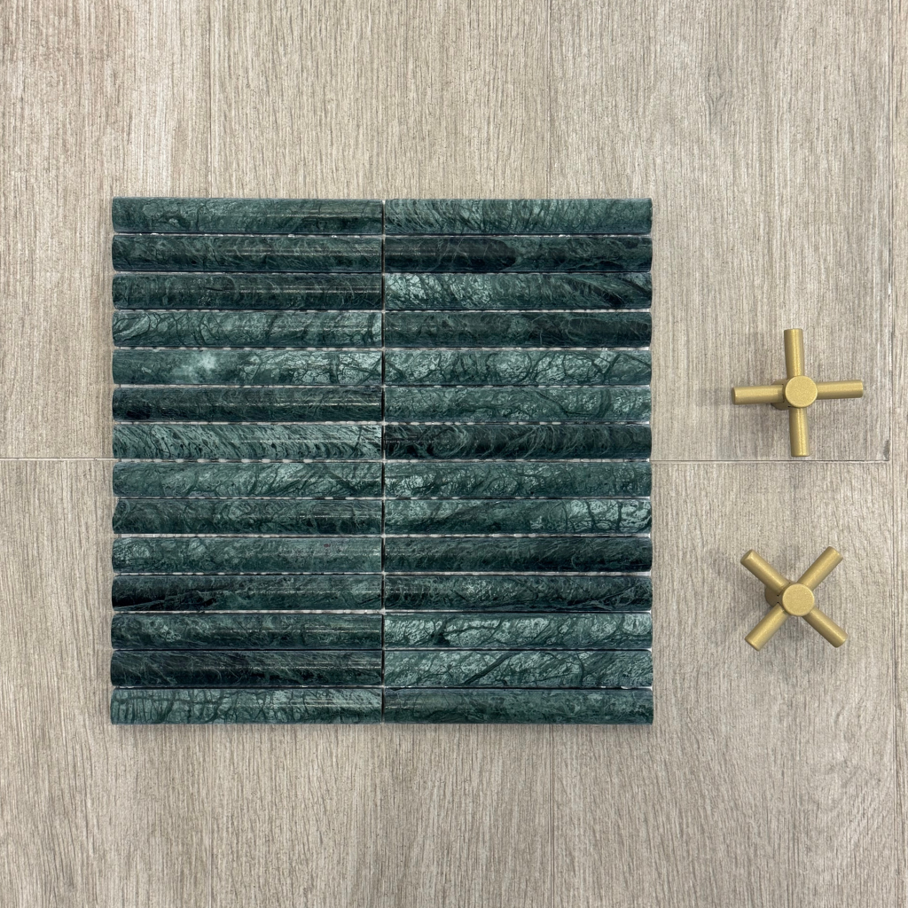 DARK GREEN MARBLE FLUTE (SVG24198) 30X30