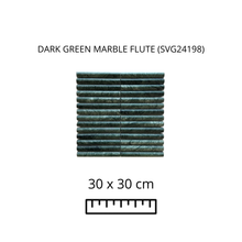 Cargar imagen en el visor de la galería, DARK GREEN MARBLE FLUTE (SVG24198) 30X30
