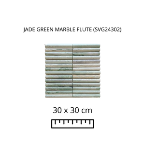 JADE GREEN MARBLE FLUTE (SVG24302) 30X30