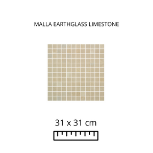 MALLA EARTHGLASS LIMESTONE 31X31