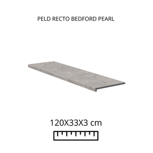 PELDAÑO RECTO BEDFORD PEARL C3 33X120