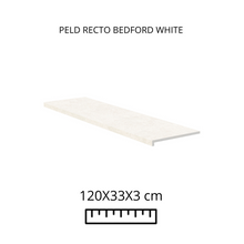 Cargar imagen en el visor de la galería, PELDAÑO RECTO BEDFORD WHITE C3 33X120
