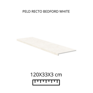 PELDAÑO RECTO BEDFORD WHITE C3 33X120