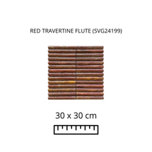 Cargar imagen en el visor de la galería, RED TRAVERTINE FLUTE (SVG24199) 30X30
