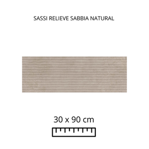 SASSI RELIEVE SABBIA NATURAL 30X90