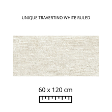 Cargar imagen en el visor de la galería, UNIQUE TRAVERTINO WHITE RULED 60X120
