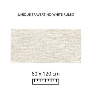 UNIQUE TRAVERTINO WHITE RULED 60X120