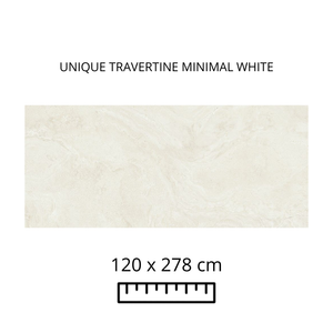 UNIQUE TRAVERTINE MINIMAL WHITE 120x278