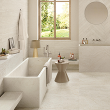 Cargar imagen en el visor de la galería, UNIQUE TRAVERTINE MINIMAL WHITE 120x120
