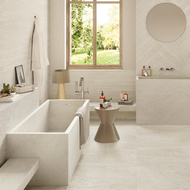 UNIQUE TRAVERTINE MINIMAL WHITE 120x120