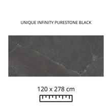 Cargar imagen en el visor de la galería, UNIQUE INFINITY PURESTONE BLACK 120X278
