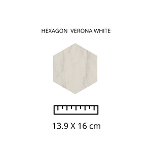 HEXAGON VERONA WHITE 13.9X16