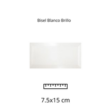 Cargar imagen en el visor de la galería, Bisel Blanco Brillo 7.5x15
