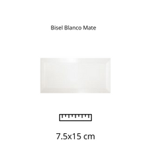 Cargar imagen en el visor de la galería, Bisel Blanco Mate 7.5x15
