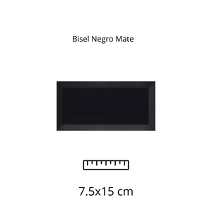 Bisel Negro Mate 7.5x15