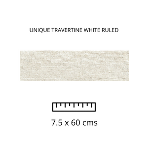 UNIQUE TRAVERTINE WHITE RULED 7.5X60