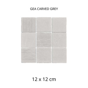GEA CARVED GREY 12X12