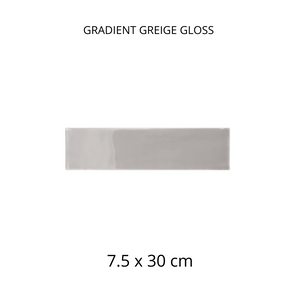 GRADIENT GREIGE GLOSS 7.5 X 30