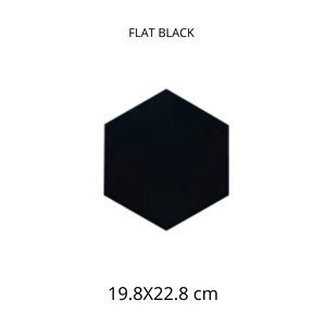 HEXAGONAL FLAT BLACK 19.8X22.8