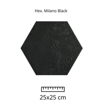 Cargar imagen en el visor de la galería, HEX MILANO BLACK 25X25
