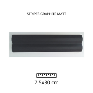 STRIPES GRAPHITE 7.5X30