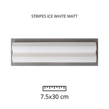 Cargar imagen en el visor de la galería, STRIPES ICE WHITE  MATT 7.5X30
