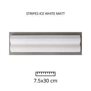 STRIPES ICE WHITE  MATT 7.5X30